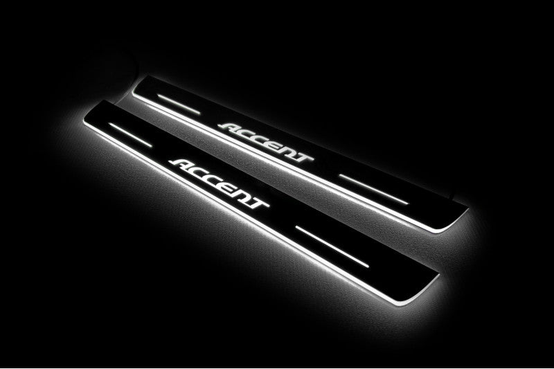 Hyundai Accent 2006-2011 Car Sill With Logo Accent Hyundai Led Door Sills opdesign