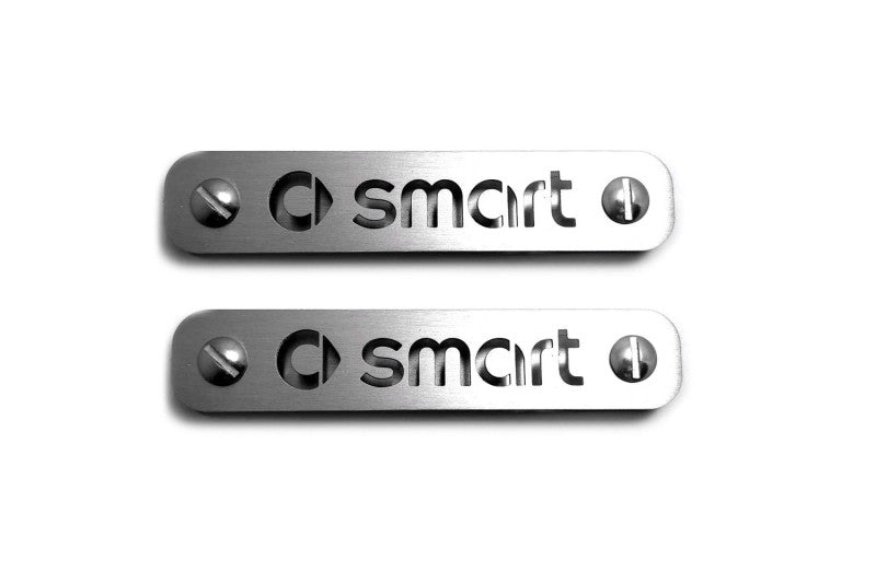 Stainless Steel Floor Mats Emblems Set Badges with Smart Logo Car Mats Badges Decoin