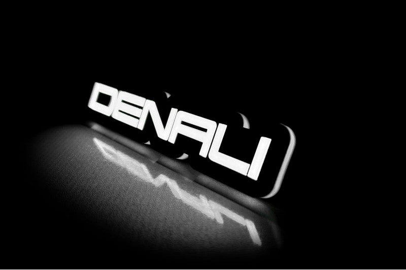 GMC Illuminated LED Radiator Grille Emblems and Badges with Denali logo GMC Led Emblems decoinfabric