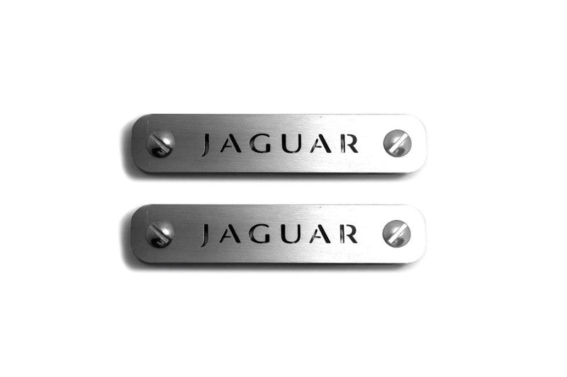 Stainless Steel Floor Mats Emblems Set Badges with Jaguar Logo Car Mats Badges Decoin