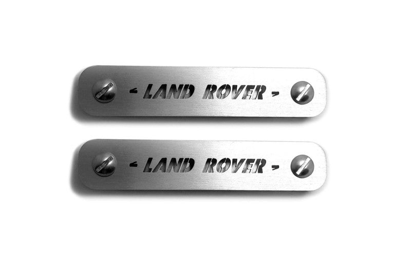 Stainless Steel Floor Mats Emblems Set Badges with Land Rover Logo Car Mats Badges Decoin