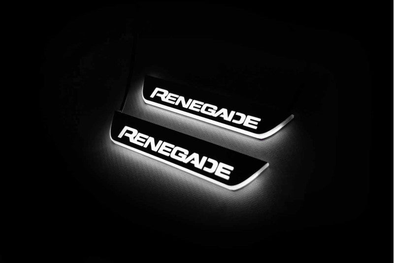 Jeep Renegade 2014+ LED Door Sills With Logo Renegade