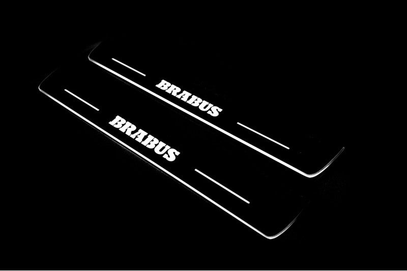 Mercedes E W213 2016-2023 LED Door Sills PRO With Brabus Logo