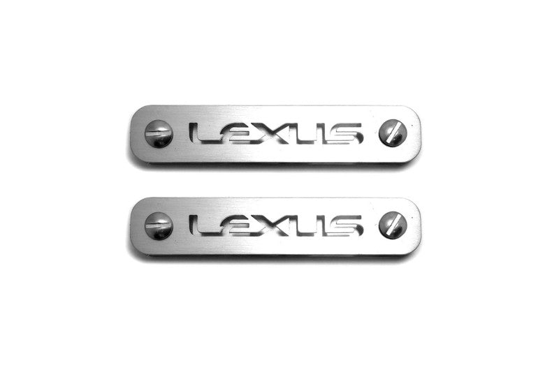 Stainless Steel Floor Mats Emblems Set Badges with Lexus Logo Car Mats Badges Decoin