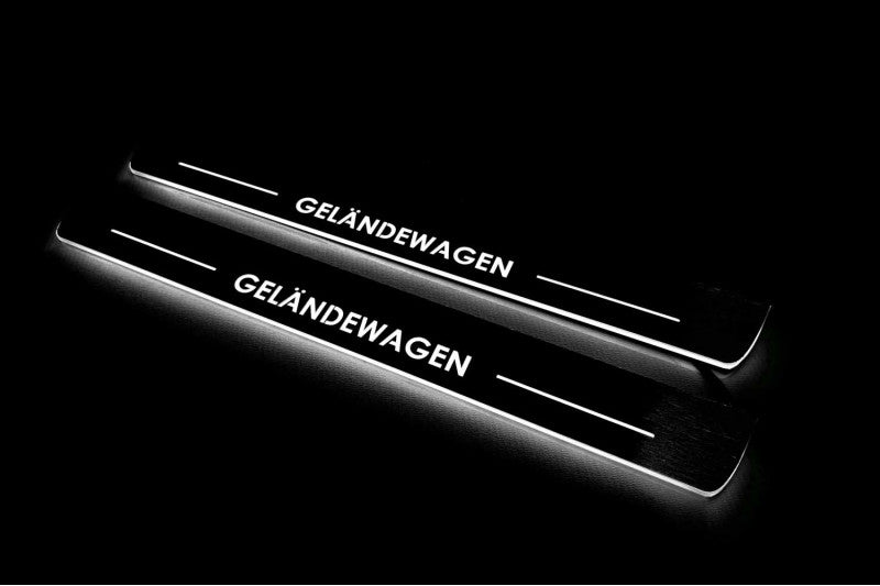 Soleiras das portas BMW 5 E60 com led com logotipo M Performance
