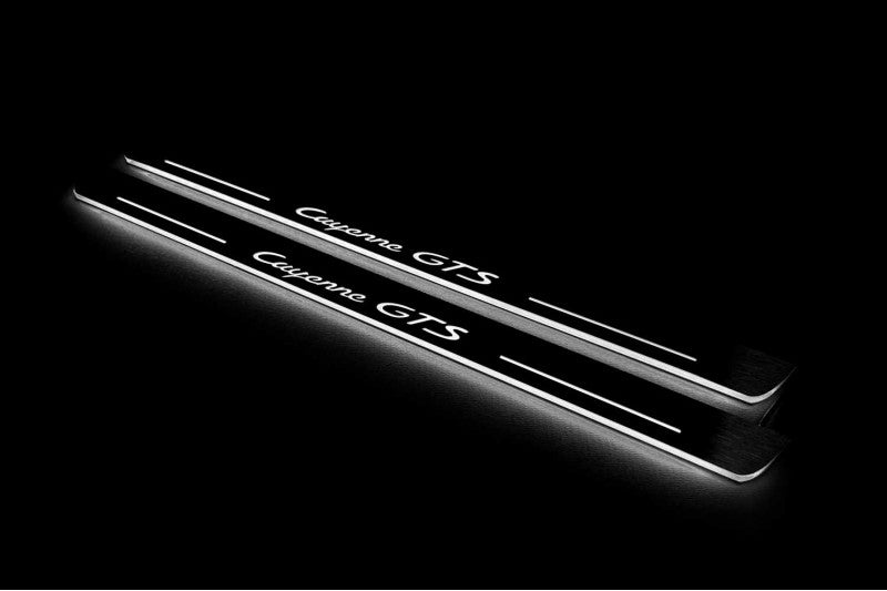 Porsche Cayenne Coupe illuminated door sills with logo Cayenne GTS