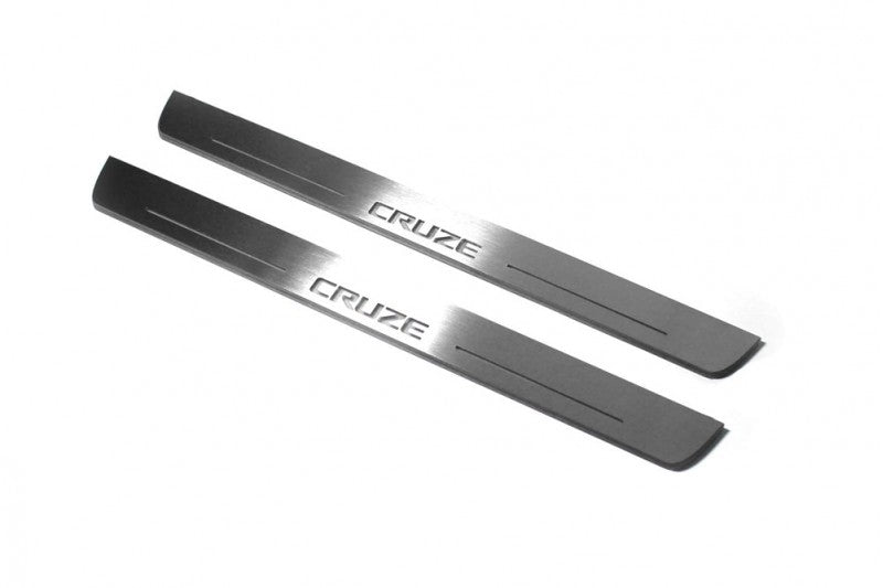 Chevrolet Cruze II 2016+ Door Sill Protectors With Logo Cruze