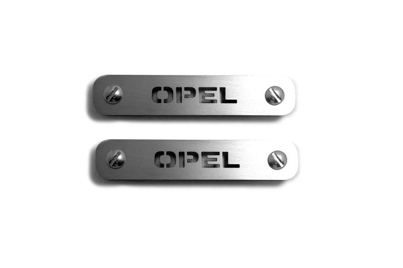 Stainless Steel Floor Mats Emblems Set Badges with Opel Logo Car Mats Badges Decoin
