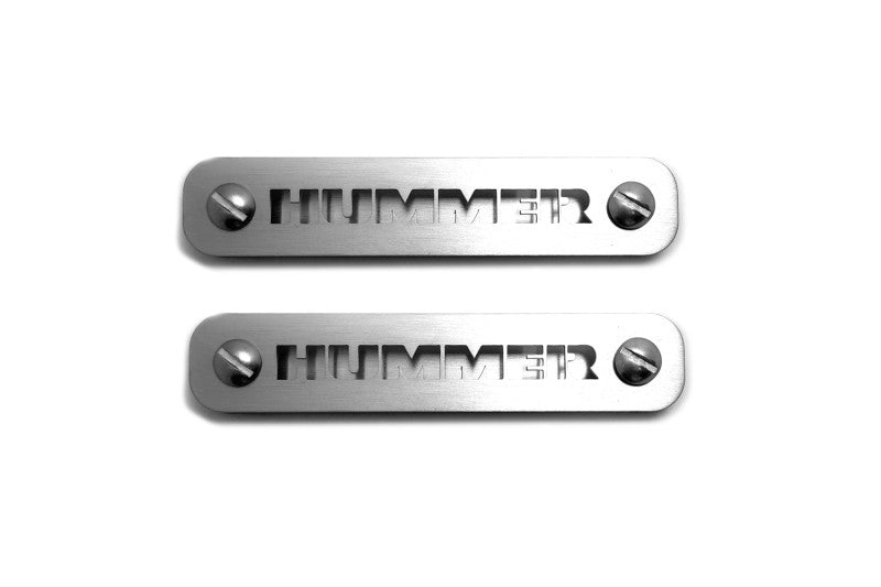 Stainless Steel Floor Mats Emblems Set Badges with Hummer Logo Car Mats Badges Decoin
