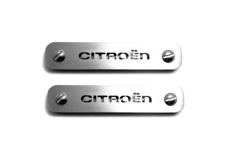 Stainless Steel Floor Mats Emblems Set Badges with Citroen Logo Car Mats Badges Decoin