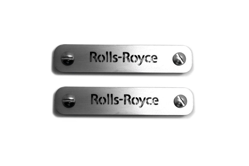 Stainless Steel Floor Mats Emblems Set Badges with Rolls-Royce Logo Car Mats Badges Decoin