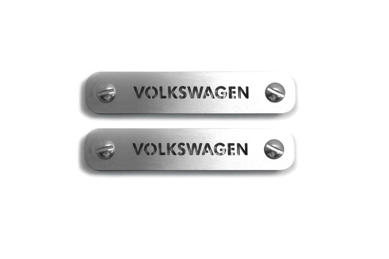Stainless Steel Floor Mats Emblems Set Badges with Volkswagen Logo Car Mats Badges Decoin