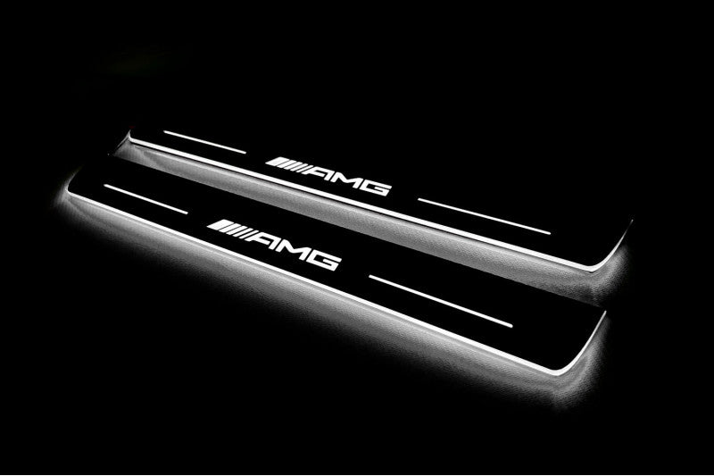 Mercedes G-Class W464 2018+ LED Door Sills PRO With AMG Logo (Copy) Mercedes Led Door Sills opdesign