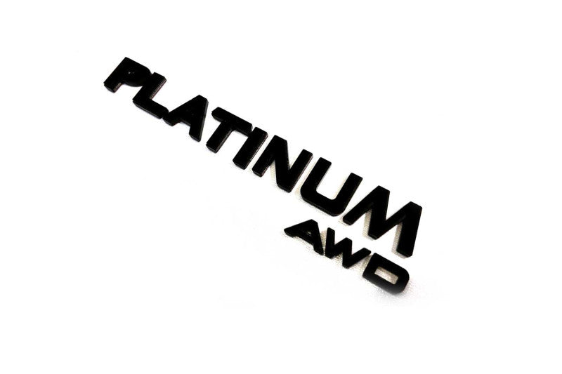 Nissan tailgate trunk rear 3D emblem with Platinum awd logo (Type MIXT) Nissan emblems decoinfabric