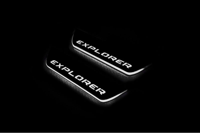 4 Stuks Auto Instaplijsten Protector Voor Ford Explorer EV 2025 2024 Accessoires Leertextuur Autodecoratie Schopplaten Bescherm Sierstrips Zwart 3175106035