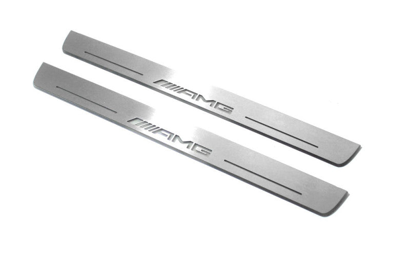 Mercedes GLS II 2019+ Auto Door Sill Plates With Logo AMG