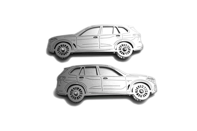 BMW X5 G05 (2019+) Floor Mat Emblem Set – Stainless Steel Badges Car Mats Badges Decoin