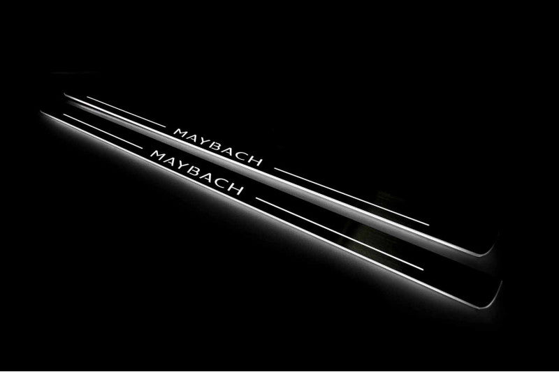 Mercedes S-Class C217 2014-2020 Door Sill Led Plate With Maybach Logo