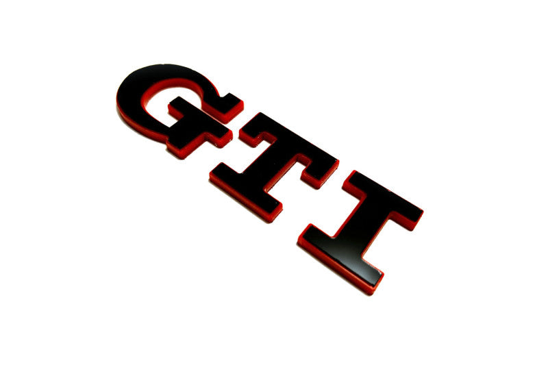 Volkswagen tailgate trunk rear 3D emblem with GTI logo (type MIXT) Var. 1