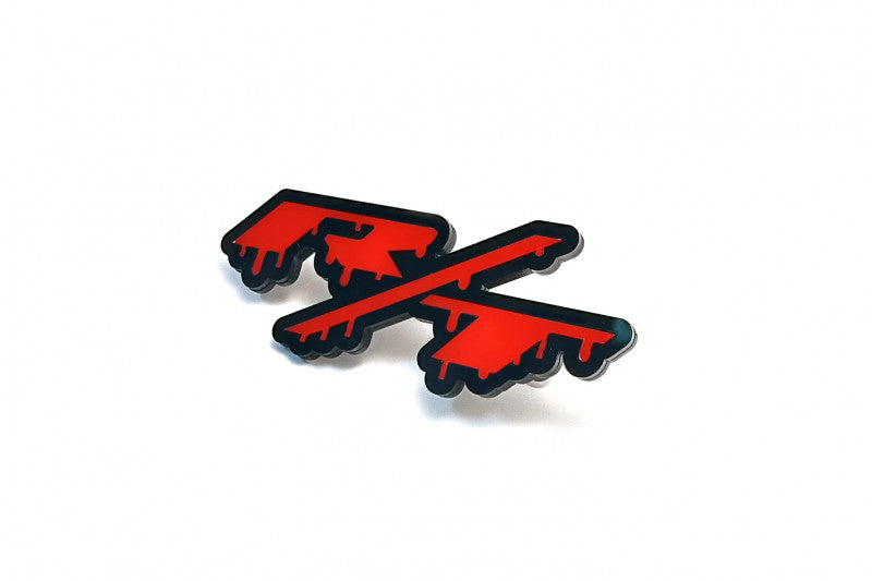 Dodge Challenger trunk rear emblem between tail lights with R/T BLOOD logo (BIG size)