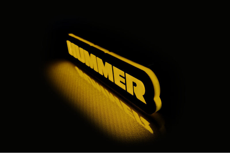Hummer Illuminated LED Radiator Grille Emblems and Badges with Hummer logo Hummer Led Emblems decoinfabric