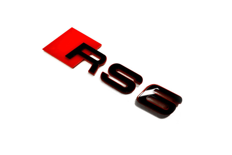 Audi tailgate trunk rear 3D emblem with RS6 logo (type MIXT) Audi emblems decoinfabric