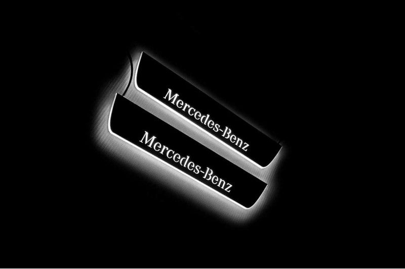 Mercedes GLE I W166 2015-2019 LED Car Door Sill With Logo Mercedes-Benz