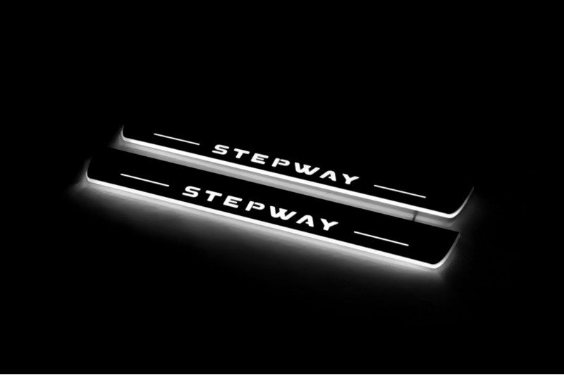 Listwy progowe LED Ford Mustang V z logo Mustang