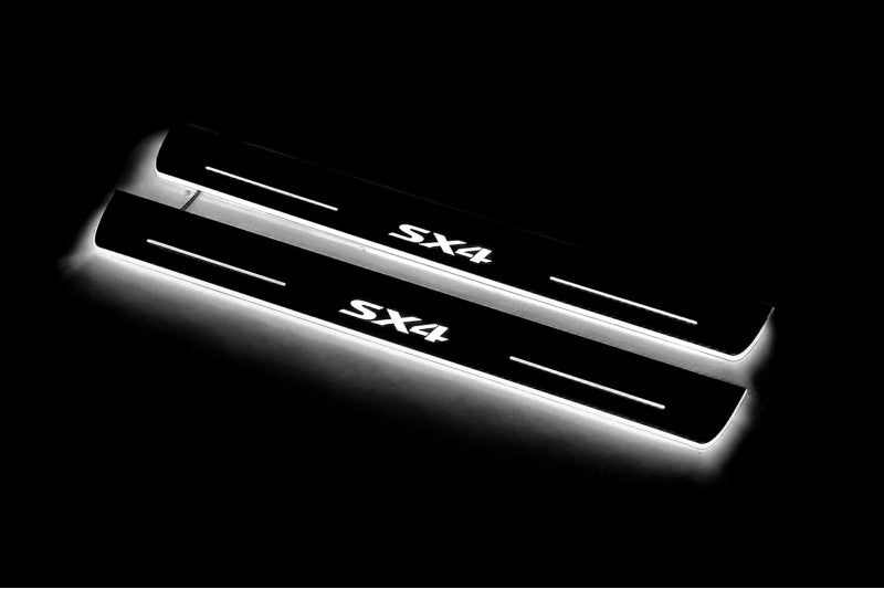 Suzuki SX4 II 2013-2021 LED Car Door Sill With Logo SX4