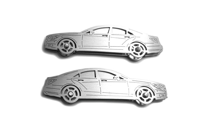 Mercedes CLS-Class II (C218) (2010-2018) Floor Mat Emblem Set – Stainless Steel Badges Car Mats Badges Decoin