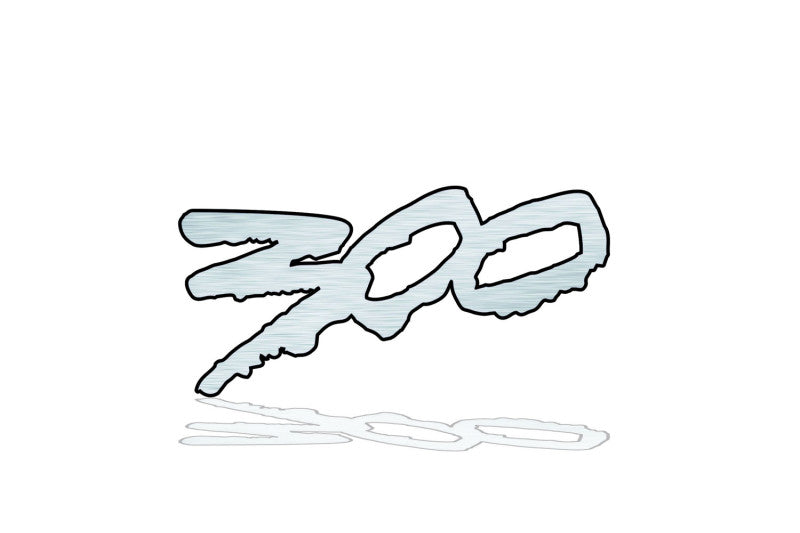 Chrysler tailgate trunk rear 3D emblem with 300 logo (type MIXT) Var. 2