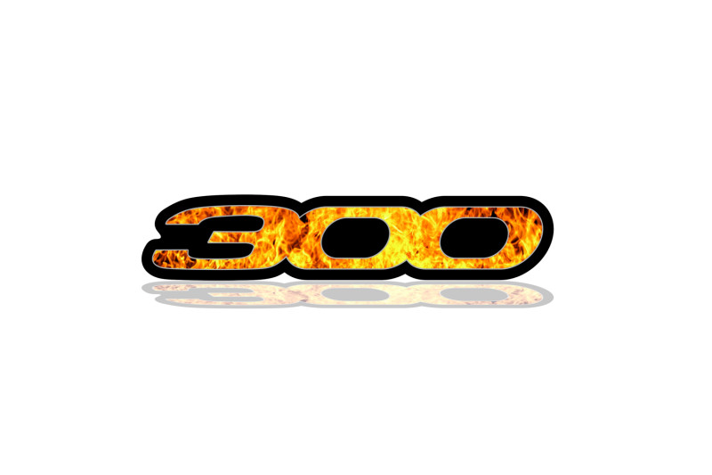 Chrysler Radiator grille emblem with 300 Fire logo