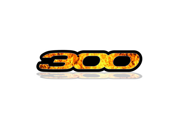 Chrysler tailgate trunk rear emblem with 300 Fire logo