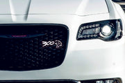 Chrysler Illuminated LED Radiator Grille Emblems and Badges with 300 Hellcat (type 2) logo Chrysler Led Emblems decoinfabric
