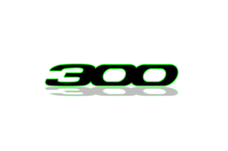 Chrysler tailgate trunk rear 3D emblem with 300 logo (type MIXT) Var. 1