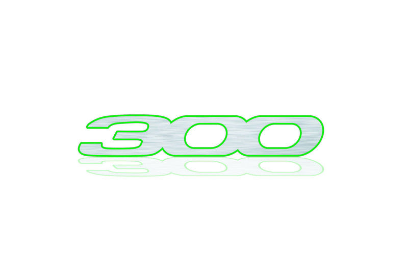 Chrysler tailgate trunk rear 3D emblem with 300 logo (type MIXT) Var. 1 Chrysler emblems decoinfabric