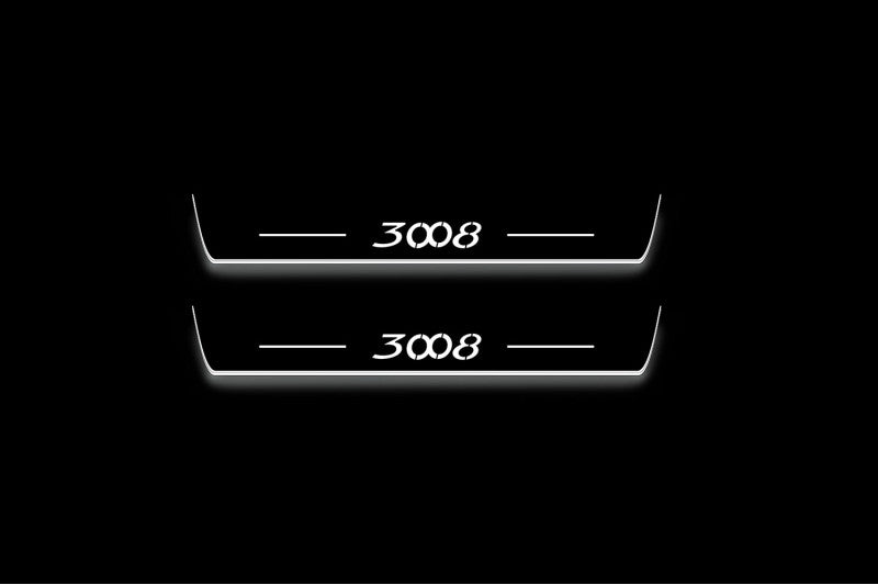 Peugeot 3008 I 2009-2016 LED Door Sills PRO With Logo 3008