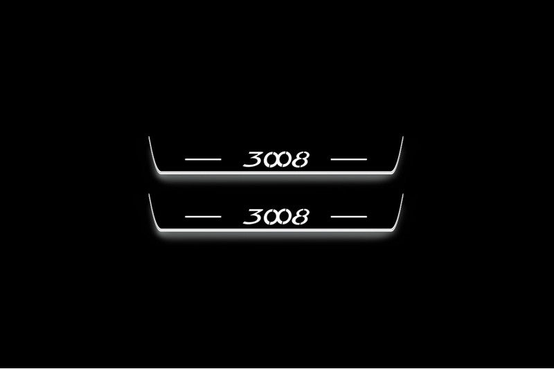 Peugeot 3008 I 2009-2016 LED Door Sills PRO With Logo 3008
