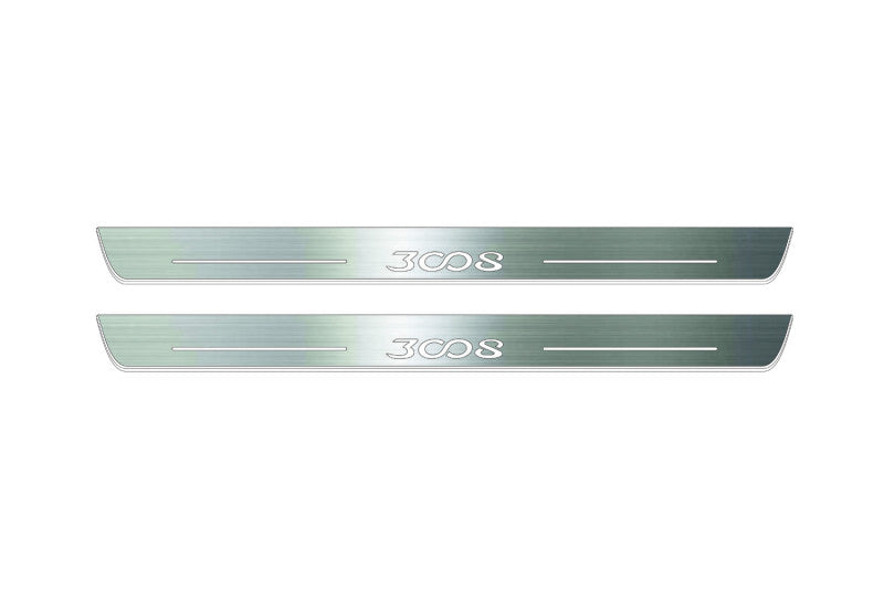 Peugeot 3008 II 2016+ LED Door Sills PRO With Logo 3008