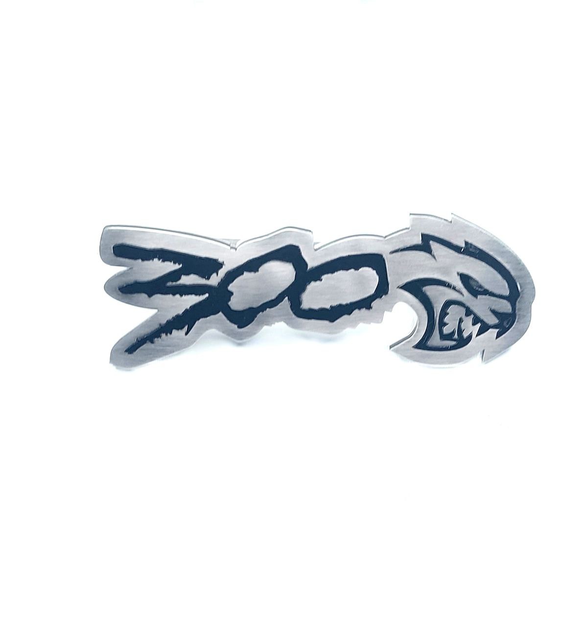 Chrysler 300C II Stainless Steel Emblem & Badges set with 300 Hellcat logo (Type 2) Chrysler emblems decoinfabric BLACK