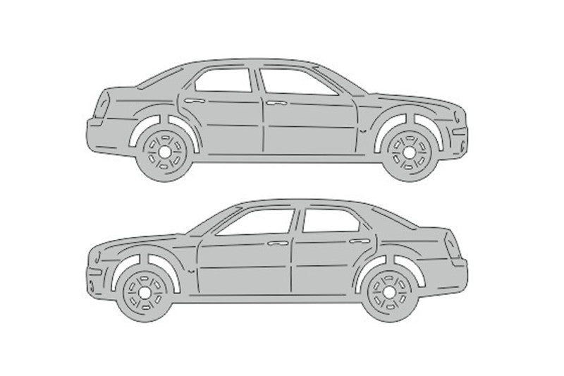 Chrysler 300C I (2005-2010) Floor Mat Emblem Set – Stainless Steel Badges Car Mats Badges Decoin