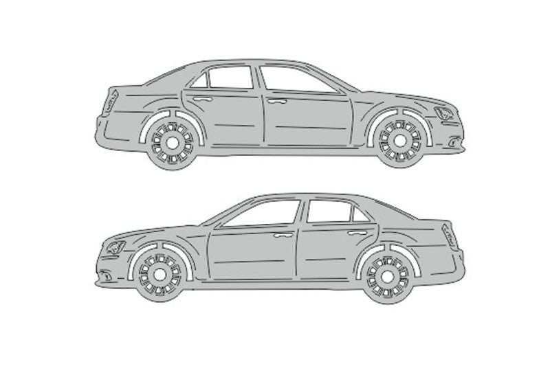 Chrysler 300C II (2011+) Floor Mat Emblem Set – Stainless Steel Badges Car Mats Badges Decoin