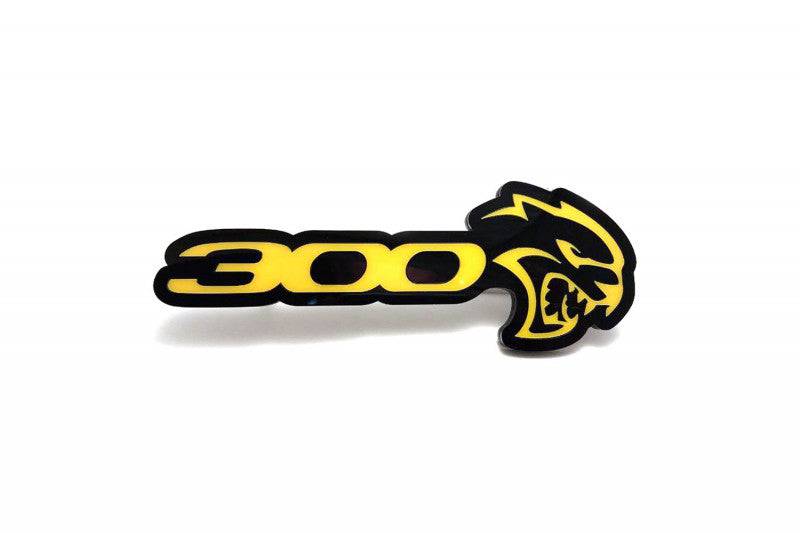 Chrysler 300C II tailgate trunk rear emblem with 300 + Hellcat logo Chrysler emblems decoinfabric