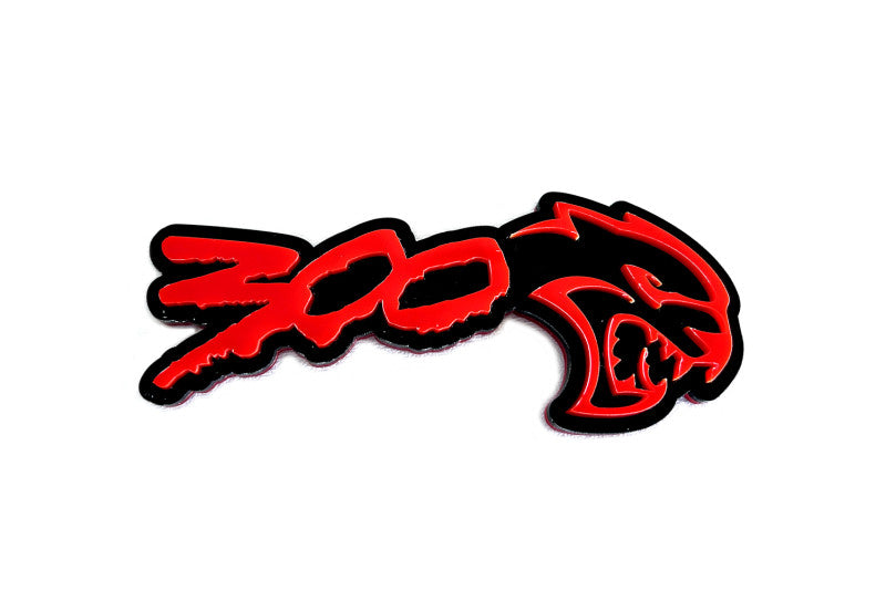 Chrysler 300C II tailgate trunk rear emblem with 300 + Hellcat logo (type 2) Chrysler emblems decoinfabric