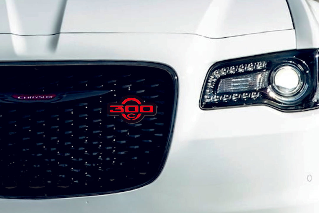Chrysler Illuminated LED Radiator Grille Emblems and Badges with 300C (type 2) logo Chrysler Led Emblems decoinfabric
