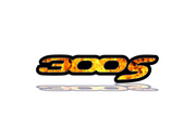 Chrysler tailgate trunk rear emblem with 300S Fire logo Chrysler emblems decoinfabric BLACK FRAME+FIRE LOGO