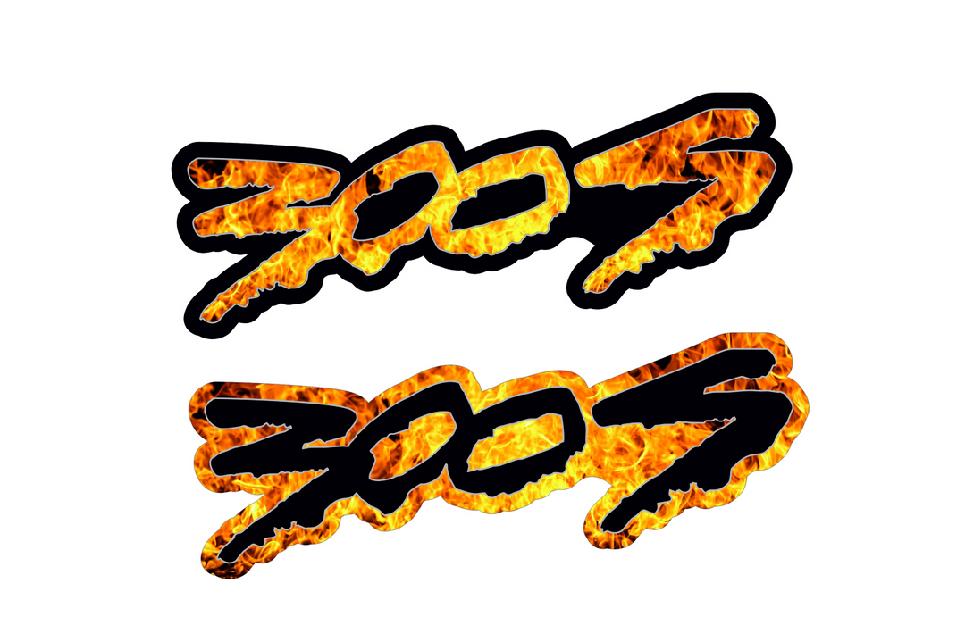 Chrysler Radiator grille emblem with 300S Fire logo (Type 2) Chrysler emblems decoinfabric