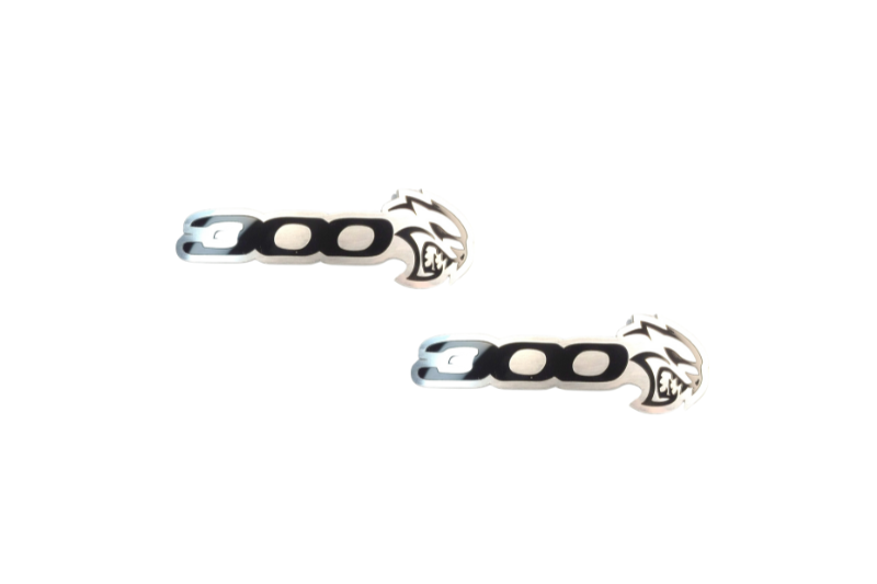 Chrysler 300C II Stainless Steel Emblem & Badges set with 300 Hellcat logo Chrysler emblems decoinfabric