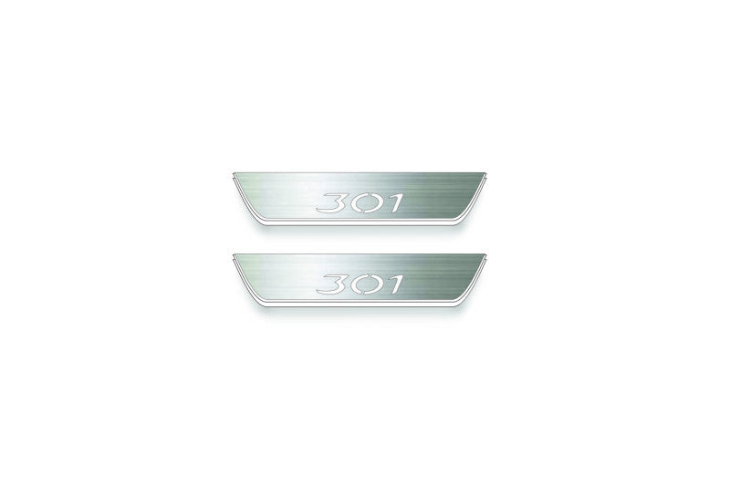 Peugeot 301 2012+ LED Door Sill With Logo 301