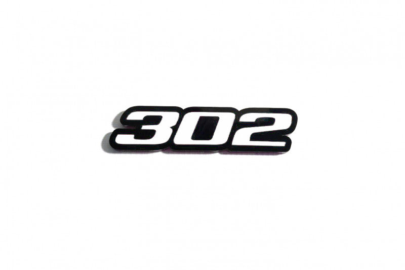Ford Mustang Emblem & Badge Set - Grille and Tailgate 302 logo Ford emblems decoinfabric WHITE